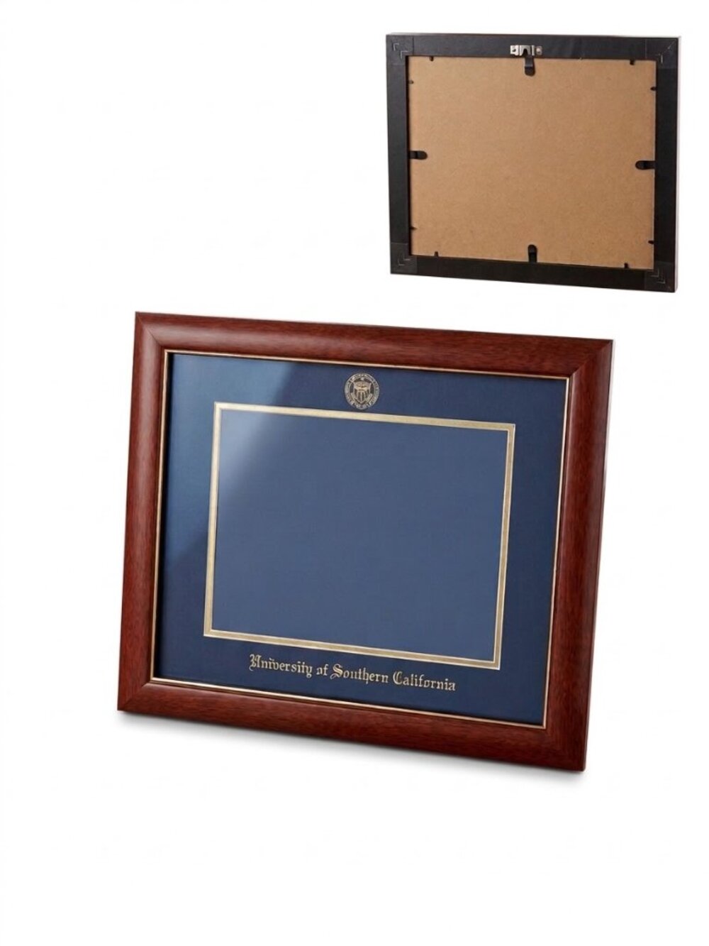USC Diploma Frame Mahogany Gold Foil Logo